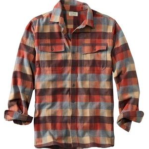 L.L.Bean Men's Plaid Chamois Shirt